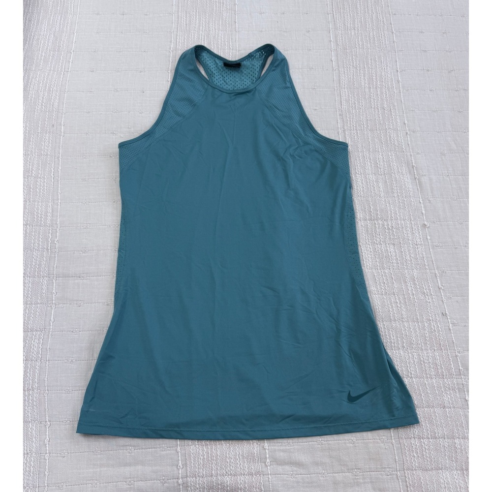 Nike Tank Top Womens M Teal Racerback Mesh Back Activewear